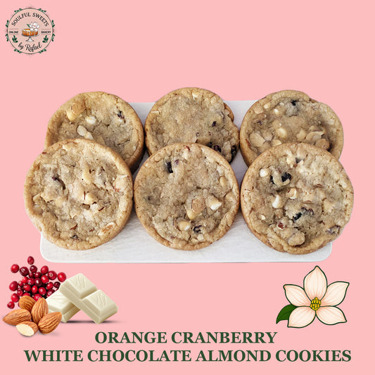 Orange Cranberry White Chocolate Almond Cookies