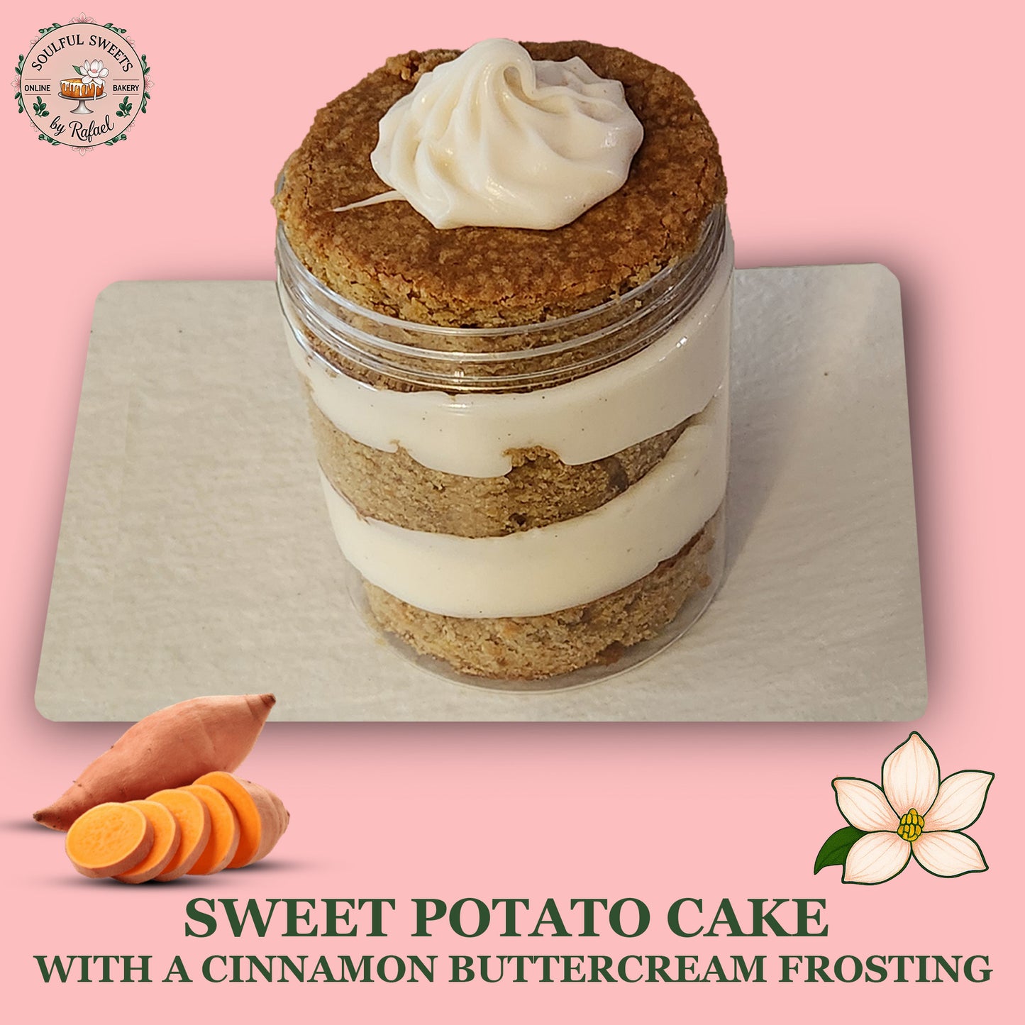 Sweet Potato Cake with a Cinnamon Buttercream Frosting