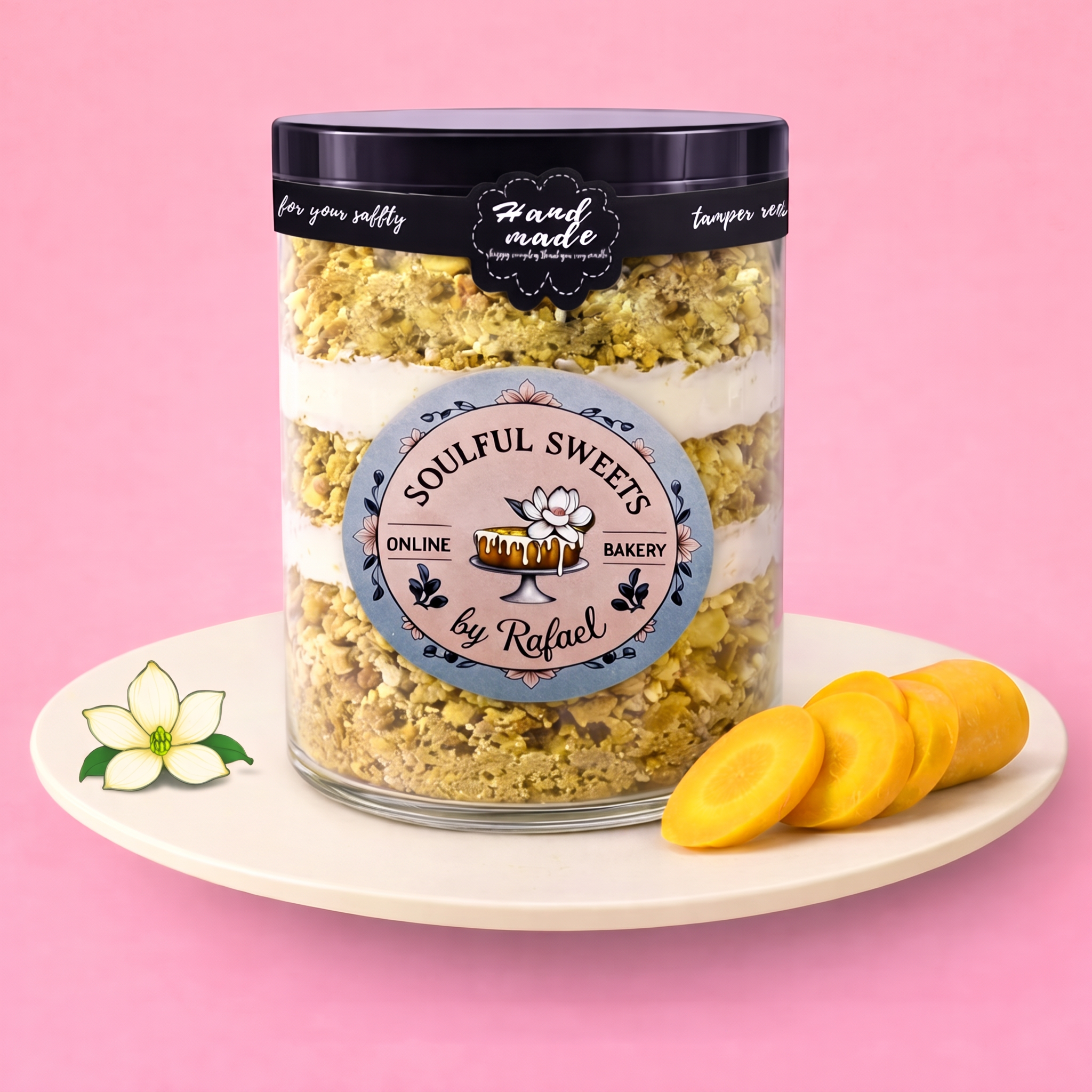 Soulful Sweets by Rafael Carrot Cake Dessert Jar